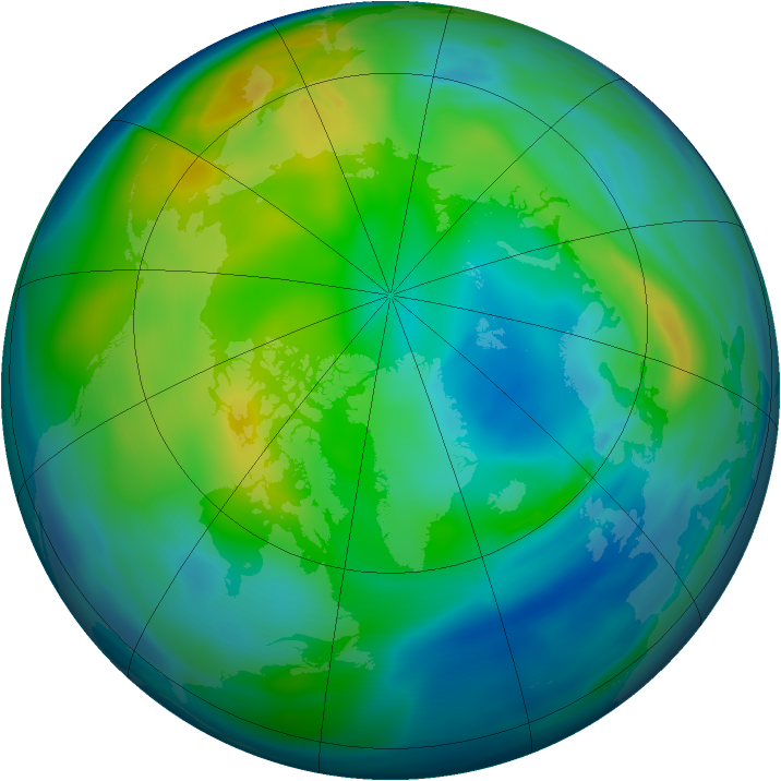 Arctic ozone map for 17 November 2004